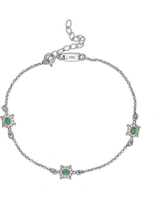 Excite-Fashion Bracelet Chain made of Silver with Zircon