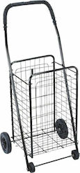 Metallic Shopping Trolley Foldable Black