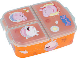 Stor Plastik Kinder Lebensmittelbehälter Peppa Schwein Orange 19.5 x 16.5 x 6.7Stück