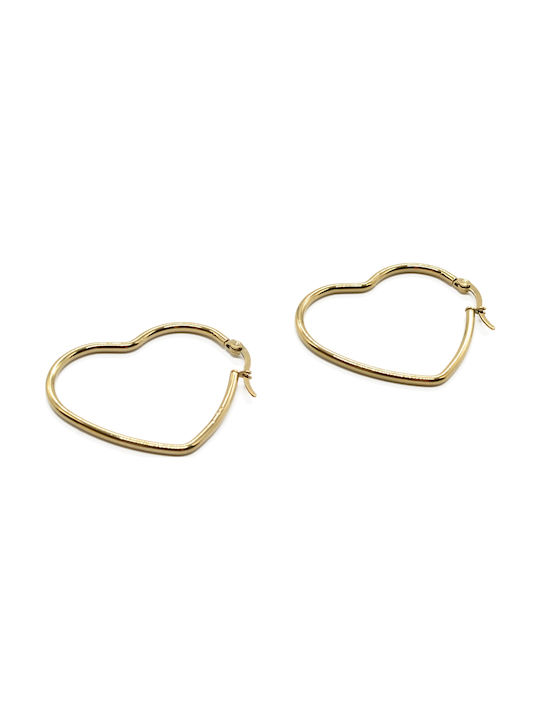 AMORINO HEART-S earrings in steel gold