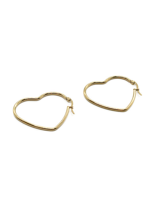 AMORINO HEART-BG earrings in steel gold