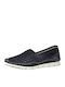 Leather Women's Moccasins in Blue Color