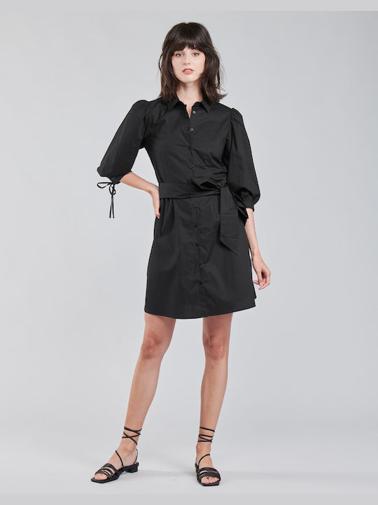Liu Jo Mini Σεμιζιέ Φόρεμα Μαύρο