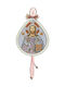 Slevori Heilige Ikone Kinder Amulett mit Jesus Christus Pink aus Silber SLE-16