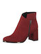 Marco Tozzi Suede Women's Ankle Boots Red