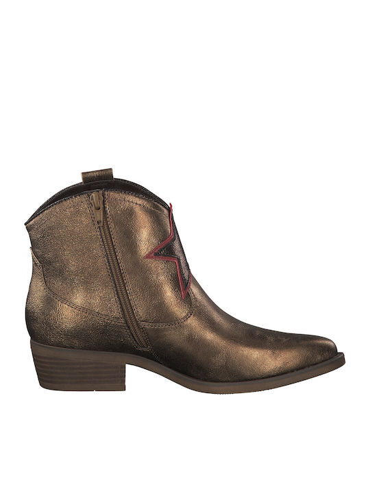 Leather Women's Ankle Boots Khaki