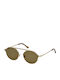Web Unisex Sunglasses with Gold Metal Frame and Brown Lens WE0198 32G