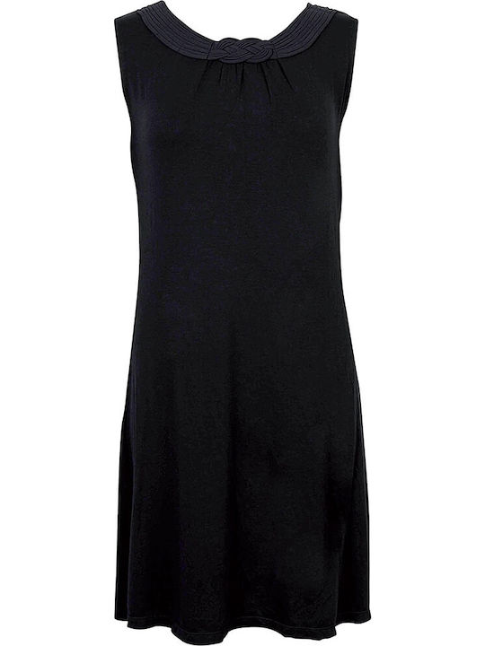 Luna 83059 Γυναικείο Κοντό Φόρεμα Παραλίας Μαύρο