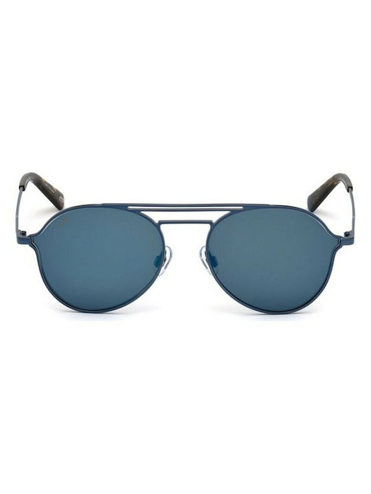 Web Men's Sunglasses with Blue Metal Frame and Blue Lens WE0230 90X