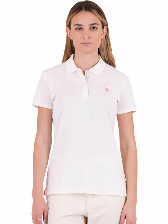 Women's Polo Blouse Short Sleeve White