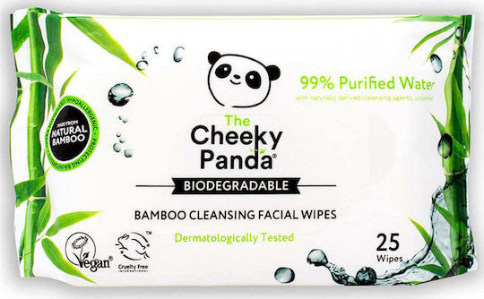 The Cheeky Panda Bamboo Cleansing Facial Wipes Șervețele Față 25buc