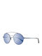 Web Unisex Sonnenbrille mit Blau Metall Gestell und Blau Linse