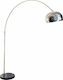 Floor Lamp H240cm. with Socket for Bulb E27 Silver