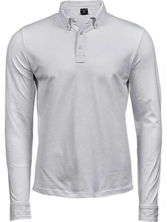 Tee Jays Luxury Stretch 1412 Men's Long Sleeve Promotional Blouse White