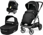 Peg Perego Veloce SL Modular 3 in 1 Adjustable 3 in 1 Baby Stroller Suitable for Newborn Black Shine 10.7kg 02828MU13