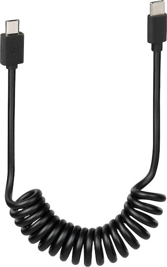 Lampa Spiral USB 2.0 Cable USB-C male - micro USB-A Black 1m (L3870.5)