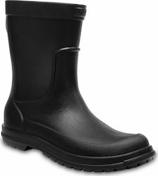 Crocs AllCast Rain Boot Unisex Γαλότσες Εργασίας Κνήμης σε Μαύρο Χρώμα