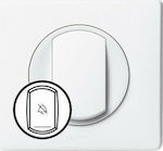 Legrand Celiane Complete Wall Push Bell Button with Frame με LED White 067560