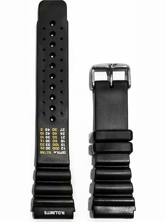 Hirsch Pro Diver Gummi-Armband Schwarz 24mm