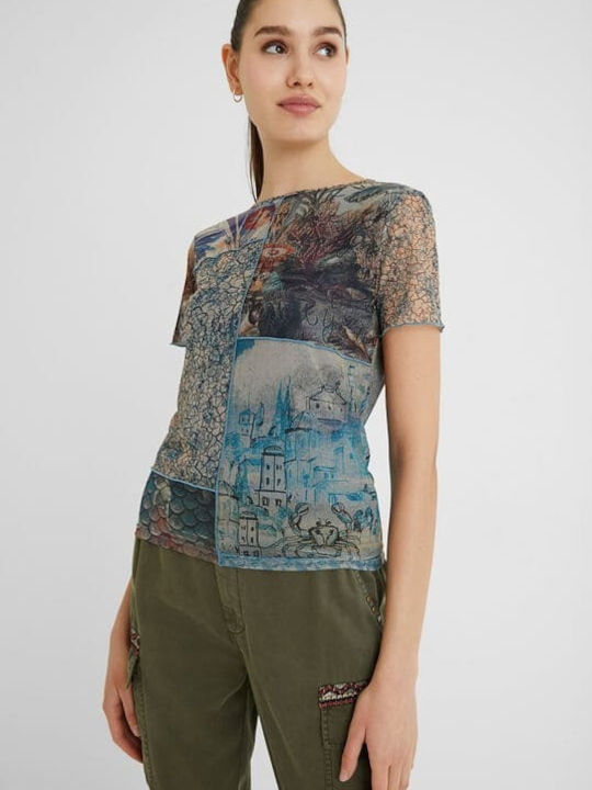 Desigual Ocean Damen T-shirt Mehrfarbig