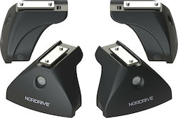 Nordrive Picioare pentru Bare Transversale Picior standard cu capace și blocare Evos 111x70mm 4 bucăți 4buc