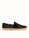 Perlamoda Men's Leather Espadrilles Black