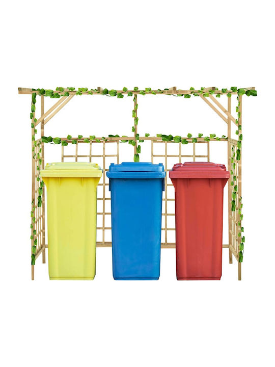 Garden Pergola from Wood with Square Grid Design in Beige Color 200x80x168cm