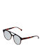 Hawkers Paula Echevarria La Louve Unisex Sunglasses with Brown Tartaruga Plastic Frame and Gray Lens