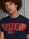 Superdry Herren T-Shirt Kurzarm Marineblau M1010388A-ADQ