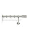Viobrass Metallisch Vorhangstange Einfach Φ25mm 260cm Nickel Matte