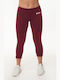 Schulung Frauen Capri Leggings Burgundisch