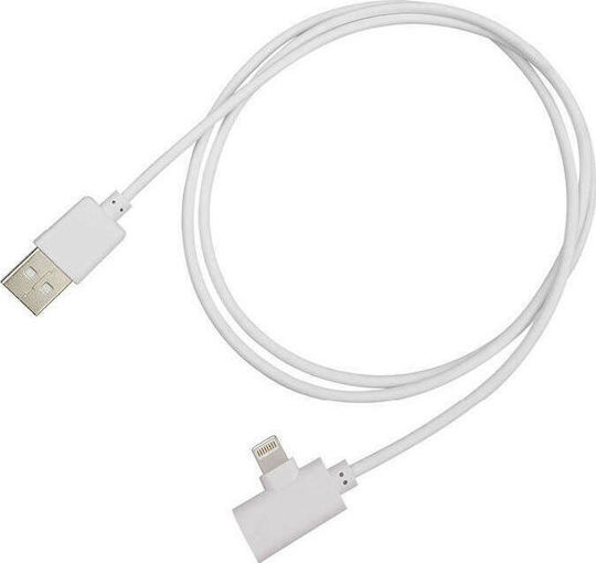 Well Unghi (90°) USB-A la Cablu Lightning Alb 1m (USB/LIGHTX2-1.0WE-WL)