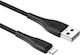 Borofone BX37 Braided USB-A la Cablu Lightning Negru 1m (BOR-BX37i-BK)