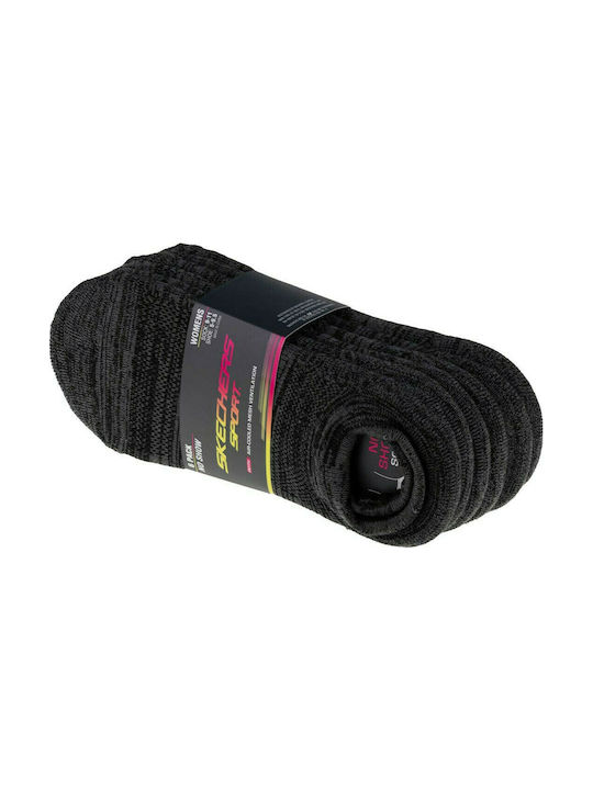 Skechers S113157 Γυναικείες Μονόχρωμες Κάλτσες Γκρι 6Pack