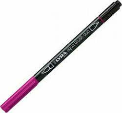 Lyra Aqua Brush Duo Μαρκαδόρος Σχεδίου Μωβ 4mm