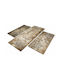 Balsan 6686 Σετ Μοντέρνα Χαλιά Κρεβατοκάμαρας Brown 6686 3τμχ [Φάρδους 80cm]