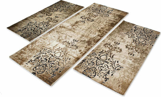 Balsan 6686 Bedroom Rug Sets Brown 6686 3 Pieces [Fardous 80cm]