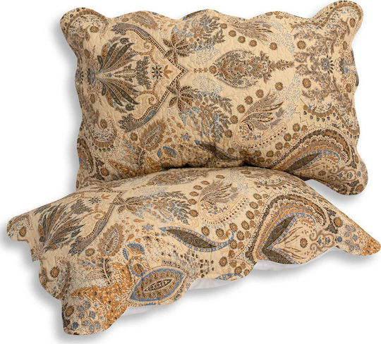 Silk Fashion Față De Pernă Patch Din 100% Bumbac Bej 48x72cm