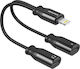 Awei CL-72 Μετατροπέας Lightning male σε Lightning 2x female 1τμχ