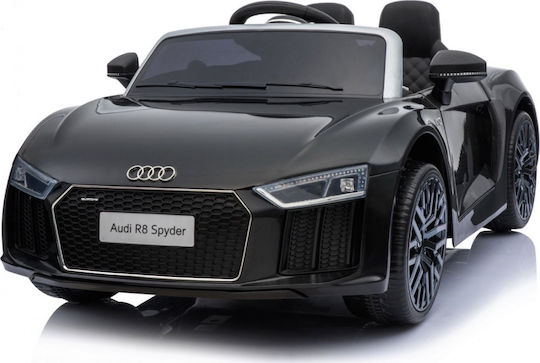 Audi R8 Spyder Две Места с Дистанционно Управление Лицензиран 12 Волта Черен за 1+ Години