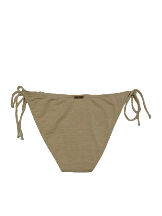Bikini Slip with Ties Gold