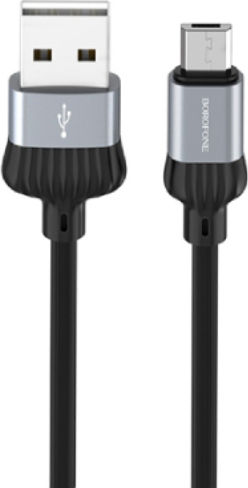 Borofone Regular USB 2.0 to micro USB Cable Μαύρο 1m (BX28)