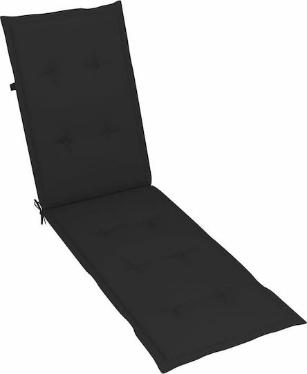 vidaXL Sonnenbank-Kissen Schwarz 180x50cm