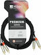 Hilec Cable RCA male - RCA male 3m CALIN963