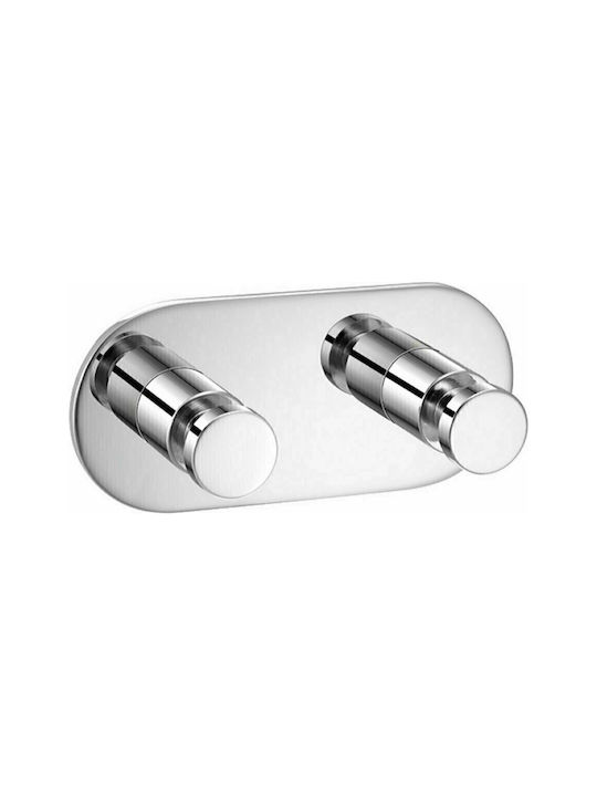 Sanco 0636-A03 Haken Badezimmer Doppelt Schrauben Silber