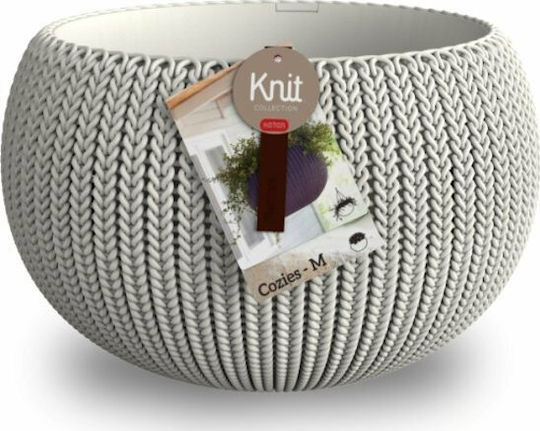 Keter Cozy Γλάστρα Λεκάνη Πλαστική Γκρι 36x36x22.5εκ.