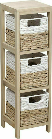 Eurocasa Floor Bathroom Shelf Bamboo with 4 Shelves 33x30x100cm Brown