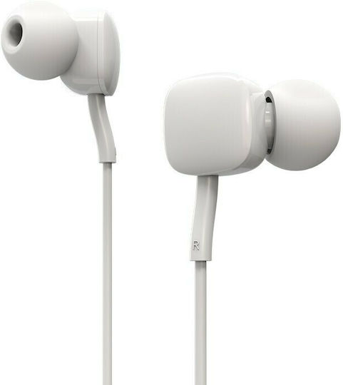 Borofone BM34 In-ear Handsfree με Βύσμα 3.5mm Λευκό