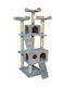 Pet Interest Triple Tower Playground Scratching Post Cat Trees Gray 60x50x185cm