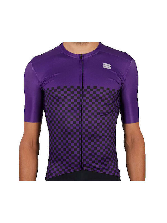 Sportful Checkmate Kurze Ärmel Radtrikot Lila